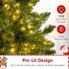 imagePrelit Artificial Christmas Tree Green PVC Xmas Decoration with Warm White LED Lights 510 Branch Tips EasytoAssemble Hinged Tree for Indoor Home Office Holiday Decoration 5ft7ft