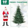 imagePrelit Artificial Christmas Tree Hinged Xmas Tree with Warm White LED Lights ampamp 8 Lighting Modes Holiday Decoration Tree for Home Office Porch BalconyGreen 6ft7ft