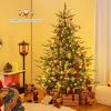 imagePrelit Artificial Christmas Tree Hinged Xmas Tree with Warm White LED Lights ampamp 8 Lighting Modes Holiday Decoration Tree for Home Office Porch BalconyGreen 6ft7ft