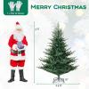 imagePrelit Artificial Christmas Tree Hinged Xmas Tree with Warm White LED Lights ampamp 8 Lighting Modes Holiday Decoration Tree for Home Office Porch BalconyGreen 6ft6ft