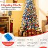 imagePrelit Christmas Tree 9FT Blue Artificial Xmas Tree with PVC Frosted ampamp Hinged Branch Tips Warm White LED Lights 8 Lighting Modes Decoration for Home Party Holiday 9FT6ft