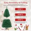 imageRealistic Verdant Christmas Tree Artificial Xmas Tree with 650 Dense Tips and Sturdy Metal Stand Winter Holiday Decoration for Indoor HomeOffice 6 ft7ft