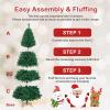 imageRealistic Verdant Christmas Tree Artificial Xmas Tree with 650 Dense Tips and Sturdy Metal Stand Winter Holiday Decoration for Indoor HomeOffice 6 ft8ft