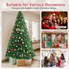 imageRealistic Verdant Christmas Tree Artificial Xmas Tree with 650 Dense Tips and Sturdy Metal Stand Winter Holiday Decoration for Indoor HomeOffice 6 ft8ft