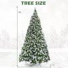 imageSnow Sprayed Christmas Tree 75FT Prelit Xmas Tree with 550 LED Lights Hinged Branches ampamp Removable Metal Stand Holiday Festival Artificial Tree for Indoor Decoration 75FT9ft