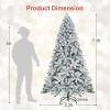 imageSnowFlocked Christmas Tree 75FT Artificial Pine with Easy Assembly and SpaceSaving Design Holiday Tree for BedroomOfficePartyWhite 75FT75ft