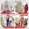 imageSnowFlocked Christmas Tree 75FT Artificial Pine with Easy Assembly and SpaceSaving Design Holiday Tree for BedroomOfficePartyWhite 75FT75ft