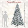 imageSnowFlocked Christmas Tree 75FT Artificial Pine with Easy Assembly and SpaceSaving Design Holiday Tree for BedroomOfficePartyWhite 75FT9ft