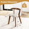 imageWooden Dining Chairs Set of 2 Upholstered Kitchen Chairs with Rubber Wood Frame Padded Seat and Curved Backrest Farmhouse Kitchen Side Chairs for Living Room Restaurant Apartment2