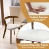 imageWooden Dining Chairs Set of 2 Upholstered Kitchen Chairs with Rubber Wood Frame Padded Seat and Curved Backrest Farmhouse Kitchen Side Chairs for Living Room Restaurant Apartment2