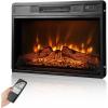 image18quot Electric Fireplace Inserts 1400W Recessed Fireplace Heater wRemote Control Adjustable Temperature ampamp Flame Effects 6H Timer Small Wall Mounted Electric Heater for Indoor Use 18inch23inch