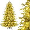 image6FT PreLit Artificial Christmas Tree Hinged Xmas Tree with 270 Warm White LED Lights 746 Branch Tips ampamp Folding Metal Stand Indoor Holiday Decoration for Home Office ampamp Party 6ft6ft