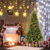 image8ft PreLit Christmas Tree Artificial Hinged Xmas Tree with 880 LED Lights Foldable Metal Stand ampamp 2 Pairs of Gloves Festival Decoration Tree for Home Living Room Office 8ft6ft