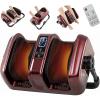 imageFoot Massager with Heat Shiatsu Foot Massager w 3 Modes ampamp Speed Washable Cover Timer 360 Adjustable Stand Wireless Control Heated Foot Massager Christmas Gifts for Women Men BlackRed