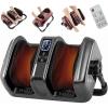 imageFoot Massager with Heat Shiatsu Foot Massager w 3 Modes ampamp Speed Washable Cover Timer 360 Adjustable Stand Wireless Control Heated Foot Massager Christmas Gifts for Women Men BlackGray