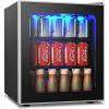 imageMini Fridge 60 Can Freestanding Drink Cooler with Glass door Removable Shelves for Soda Beer Wine Compact Small Refrigerator for Bedroom Office Dorm 16 CuFt 16 Cu Ft16 Cu Ft