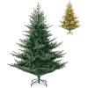 imagePrelit Artificial Christmas Tree Hinged Xmas Tree with Warm White LED Lights ampamp 8 Lighting Modes Holiday Decoration Tree for Home Office Porch BalconyGreen 6ft6ft