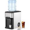 imageWater Dispenser with Ice Maker 3 in 1 Countertop Ice Machine with Safety Lock 35 Gallon Bottle Water Cooler for Office Home 48Lbs24H 12 Ice Cubes