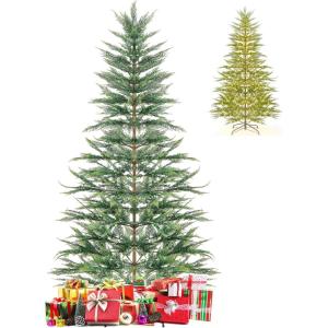 image65FT Artificial Cypress Christmas Tree Prelit Xmas Tree w 430 Warm White LED Lights ampamp 470 PE Branch Tips Holiday Decoration wAuto Timer ampamp Foldable Metal Stand for Home Office 65FT7ft 6in
