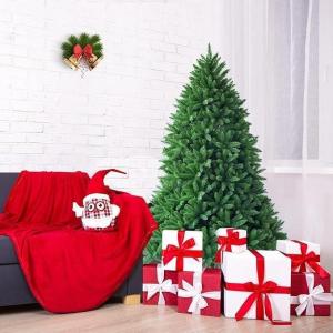 image75ft Unlit Artificial Spruce Christmas Tree Premium Hinged Xmas Tree with Sturdy Metal Stand ampamp Realistic PVC Needles Hinged Design for Indoor Outdoor Home Office Party 75FT6ft