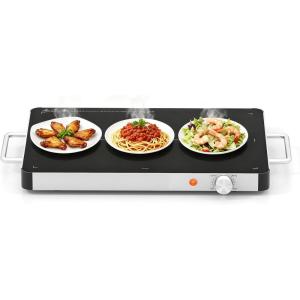 imageElectric Warming Tray 21 x 16 Food Warmer with Adjustable Temperature Control Overheat Protection Full Surface Heating Tempered Glass Food Warming Mat for Parties Buffet 1 21quot x 16quot16 x 12
