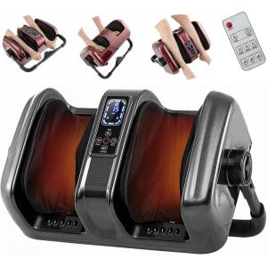 imageFoot Massager with Heat Shiatsu Foot Massager w 3 Modes ampamp Speed Washable Cover Timer 360 Adjustable Stand Wireless Control Heated Foot Massager Christmas Gifts for Women Men BlackGray