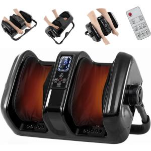 imageFoot Massager with Heat Shiatsu Foot Massager w 3 Modes ampamp Speed Washable Cover Timer 360 Adjustable Stand Wireless Control Heated Foot Massager Christmas Gifts for Women Men BlackBlack