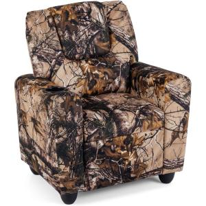 imageKids Recliner Toddler Lounge Chair wCup Holder Wide Armrest Kids Sofa wAdjustable Footrest Comfy Toddler Recliner Chair for for Boys ampamp Girls 3  Fabric Red Polka DotsLeaf Color