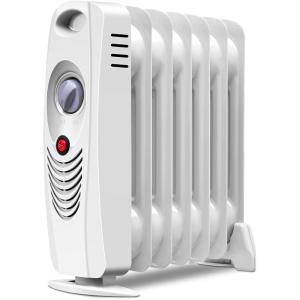 imagePortable Oil Filled Radiator Heater 700W Radiant Heater with Adjustable Thermostat Overheat ampamp Tipover Protection Small Oil Heaters for Indoor Use Home Bedroom Living Room Office