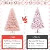 image7 FT Pink Artificial Christmas Tree Unlit Hinged Spruce Full Tree with Foldable Metal Base Festive Decoration Tree for Home Living Room Holiday Party ampamp Office 7FT7ft