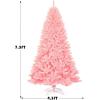 imageArtificial Christmas Tree 75FT Spruce Full Tree Design Hinged with 1258 Branch Tips ampamp Foldable Metal Stand Easy Assembly Holiday Decoration Xmas Tree for Festival Pink 75FTPink