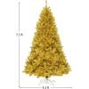 imageArtificial Christmas Tree 75FT Spruce Full Tree Design Hinged with 1258 Branch Tips ampamp Foldable Metal Stand Easy Assembly Holiday Decoration Xmas Tree for Festival Pink 75FTGold