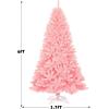 imageArtificial Christmas Tree 75FT Spruce Full Tree Design Hinged with 1258 Branch Tips ampamp Foldable Metal Stand Easy Assembly Holiday Decoration Xmas Tree for Festival Pink 75FTPink