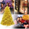 imageArtificial Christmas Tree 75FT Spruce Full Tree Design Hinged with 1258 Branch Tips ampamp Foldable Metal Stand Easy Assembly Holiday Decoration Xmas Tree for Festival Pink 75FTGold