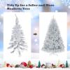 imageArtificial Christmas Tree 75FT Spruce Full Tree Design Hinged with 1258 Branch Tips ampamp Foldable Metal Stand Easy Assembly Holiday Decoration Xmas Tree for Festival Pink 75FTSilver