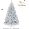 imageArtificial Christmas Tree 75FT Spruce Full Tree Design Hinged with 1258 Branch Tips ampamp Foldable Metal Stand Easy Assembly Holiday Decoration Xmas Tree for Festival Pink 75FTSilver