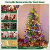 image6FT PreLit Artificial Christmas Tree Green Hinged Xmas Tree with Warm White LED Lights 11 Modes ampamp Remote Control Holiday Decoration Tree for Party Office Home 6ft6ft