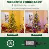 image6FT PreLit Artificial Christmas Tree Green Hinged Xmas Tree with Warm White LED Lights 11 Modes ampamp Remote Control Holiday Decoration Tree for Party Office Home 6ft7ft 6in