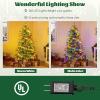 image6FT PreLit Artificial Christmas Tree Green Hinged Xmas Tree with Warm White LED Lights 11 Modes ampamp Remote Control Holiday Decoration Tree for Party Office Home 6ft6ft