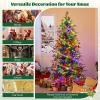 image6FT PreLit Artificial Christmas Tree Green Hinged Xmas Tree with Warm White LED Lights 11 Modes ampamp Remote Control Holiday Decoration Tree for Party Office Home 6ft7ft 6in