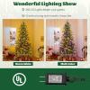 image6FT PreLit Artificial Christmas Tree Green Hinged Xmas Tree with Warm White LED Lights 11 Modes ampamp Remote Control Holiday Decoration Tree for Party Office Home 6ft9ft