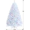 image8ft Artificial Christmas Tree Iridescent Glittery Tree with Hinged Sections and Folding Stand Realistic Holiday Decoration for Home OfficeWhite 8ft6ft