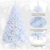 image8ft Artificial Christmas Tree Iridescent Glittery Tree with Hinged Sections and Folding Stand Realistic Holiday Decoration for Home OfficeWhite 8ft6ft