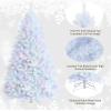 image8ft Artificial Christmas Tree Iridescent Glittery Tree with Hinged Sections and Folding Stand Realistic Holiday Decoration for Home OfficeWhite 8ft7ft
