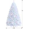 image8ft Artificial Christmas Tree Iridescent Glittery Tree with Hinged Sections and Folding Stand Realistic Holiday Decoration for Home OfficeWhite 8ft7ft
