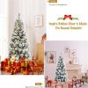 imageChristmas Tree 75 FT Artificial Decoration Tree wPVC Branch Tips Colorful Xmas Ball Decoration ampamp 300 LED Lights Foldable Metal Stand9 Light Strip Modes Xmas Tree for HomeOffice 75ft6ft