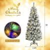 imageChristmas Tree 75 FT Artificial Decoration Tree wPVC Branch Tips Colorful Xmas Ball Decoration ampamp 300 LED Lights Foldable Metal Stand9 Light Strip Modes Xmas Tree for HomeOffice 75ft5ft
