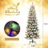 imageChristmas Tree 75 FT Artificial Decoration Tree wPVC Branch Tips Colorful Xmas Ball Decoration ampamp 300 LED Lights Foldable Metal Stand9 Light Strip Modes Xmas Tree for HomeOffice 75ft7ft 6in