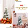 imageChristmas Tree 75 FT Artificial Decoration Tree wPVC Branch Tips Colorful Xmas Ball Decoration ampamp 300 LED Lights Foldable Metal Stand9 Light Strip Modes Xmas Tree for HomeOffice 75ft5ft