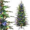 image6FT PreLit Artificial Christmas Tree Green Hinged Xmas Tree with Warm White LED Lights 11 Modes ampamp Remote Control Holiday Decoration Tree for Party Office Home 6ft6ft